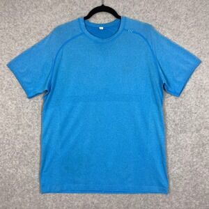 Lululemon Shirt Mens L Blue Metal Vent Tech Short Sleeve